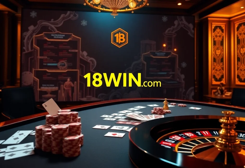 Experience the thrill of gambling at 18WIN.com with high-end casino elements and exciting gameplay.