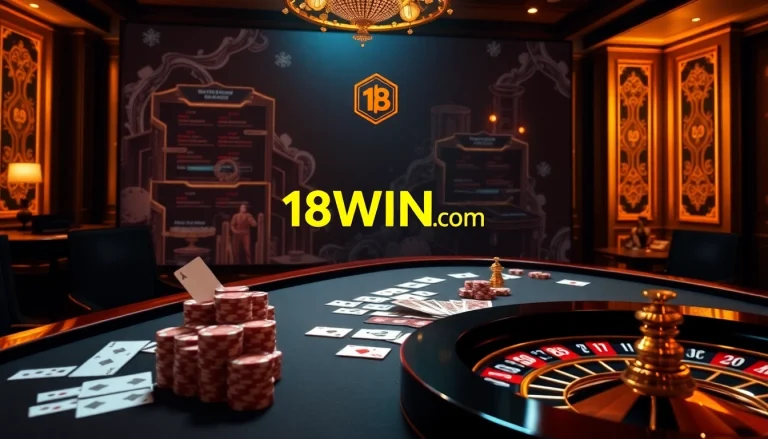 Experience the thrill of gambling at 18WIN.com with high-end casino elements and exciting gameplay.