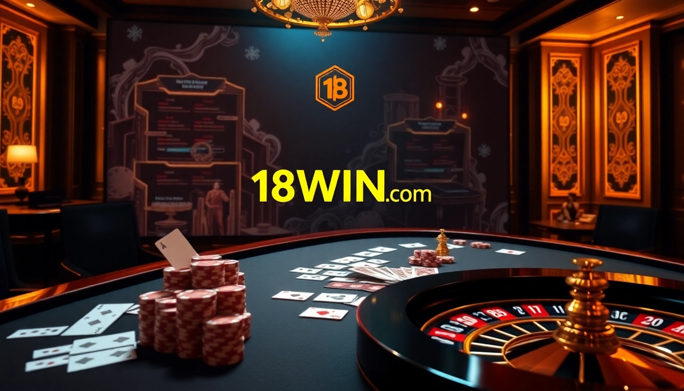 Experience the thrill of gambling at 18WIN.com with high-end casino elements and exciting gameplay.