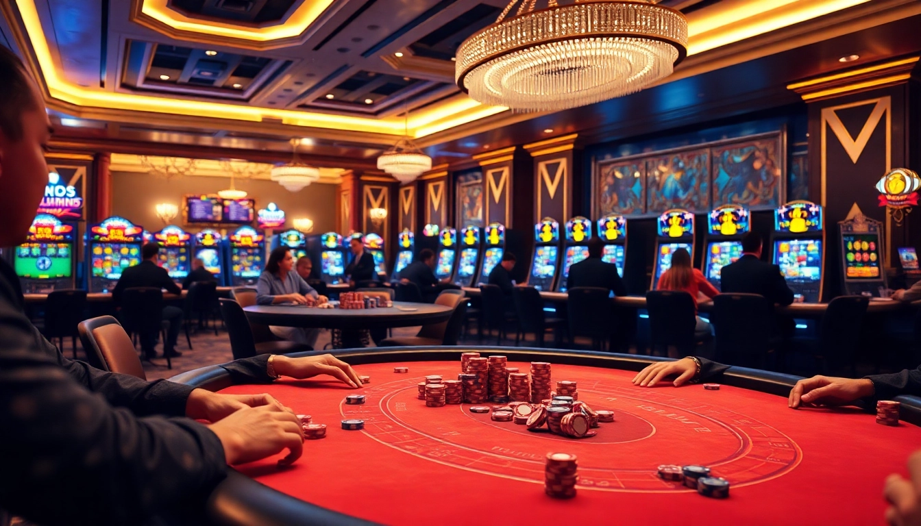 Players experiencing the excitement of crypto casinos at a high-stakes poker table.