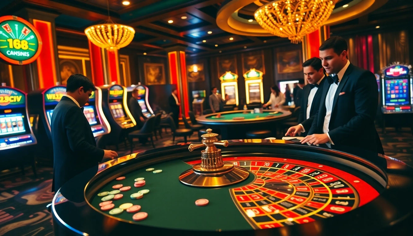 Experience the thrill of c168 casino play with vibrant roulette, eager gamblers, and high-stakes action.