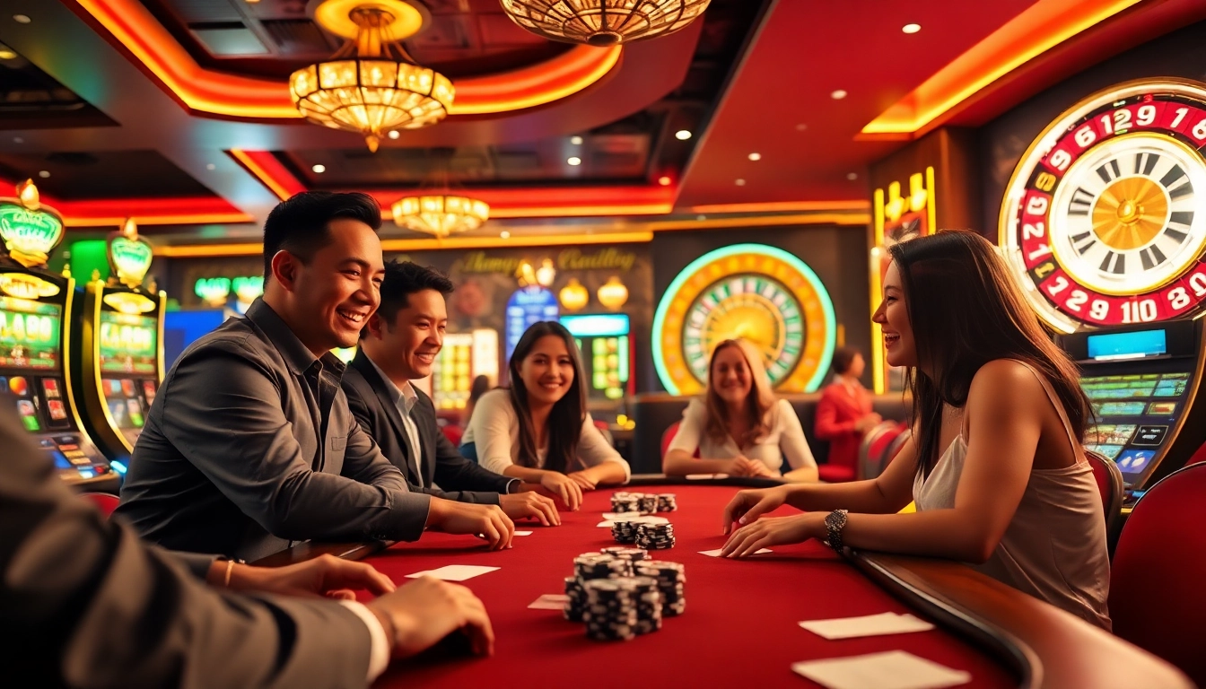 Experience thrilling gameplay at the Bk33 club with exciting poker and slots in a vibrant casino atmosphere.