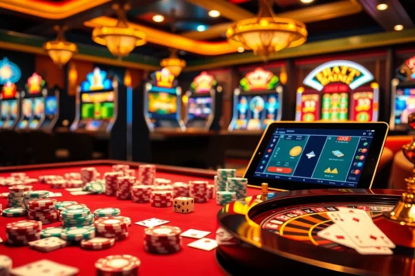 Experience the thrill of rikvip with colorful casino elements and vibrant gambling activity.