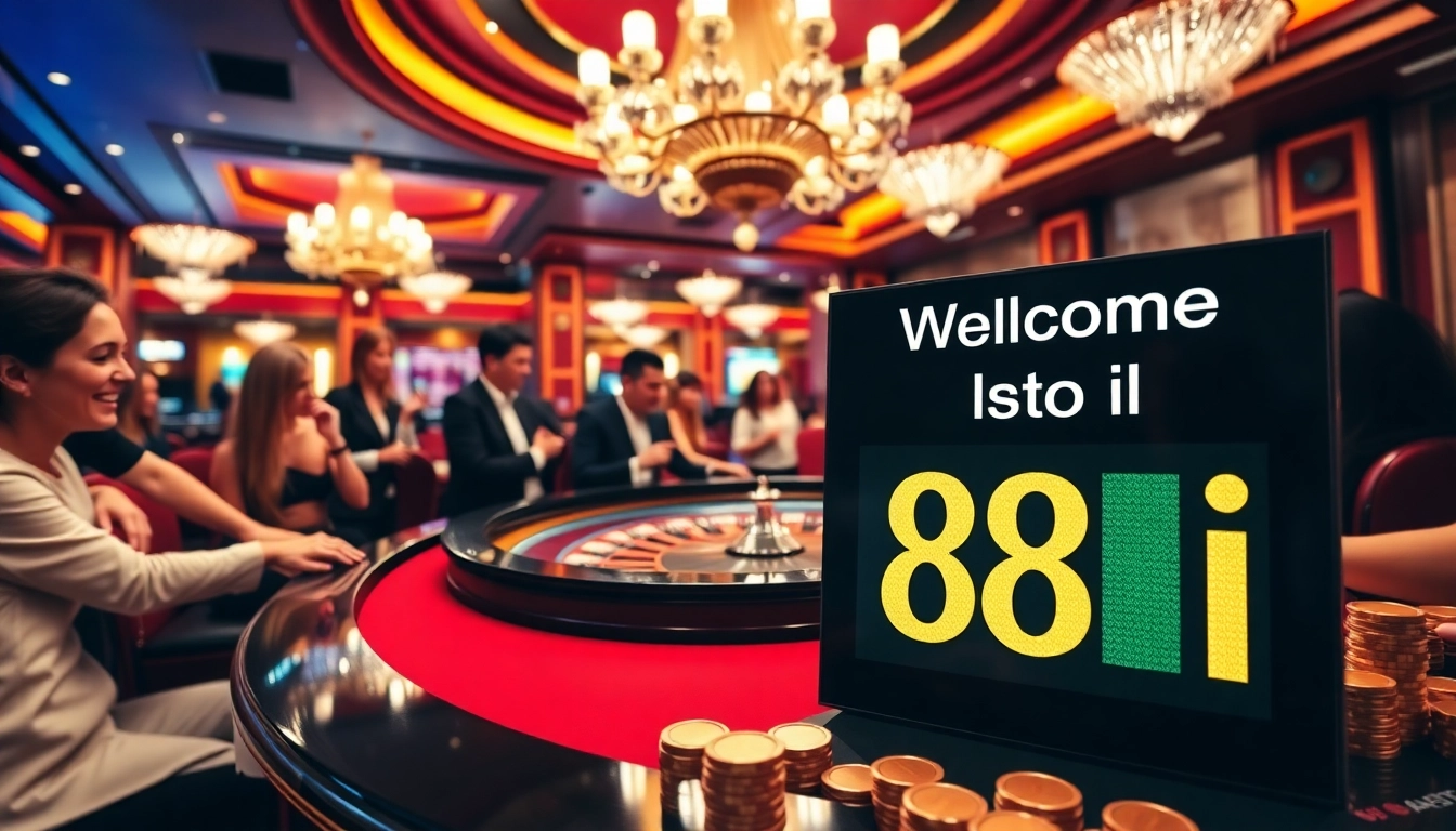 Excited players at the 88i casino roulette table enjoying a thrilling game night.