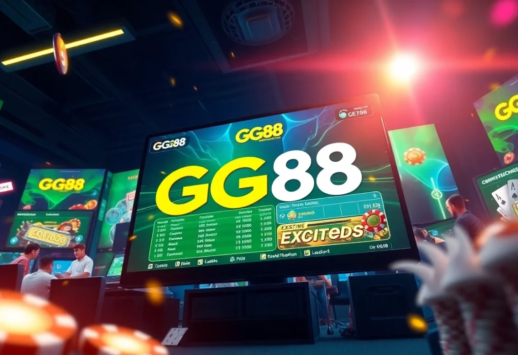 Experience the excitement of GG88 gaming platform with vibrant interface and dynamic elements.