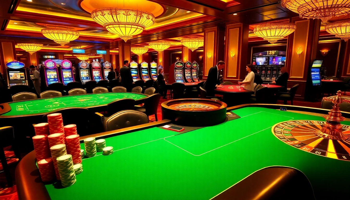 Experience the thrill of gambling at https://vua88.boo/ with elegant casino tables and vibrant poker chips.